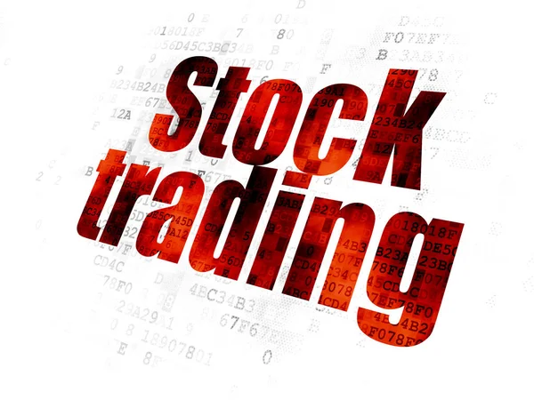 Conceito de financiamento: Negociação de ações em fundo digital — Fotografia de Stock