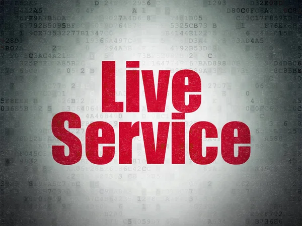 Geschäftskonzept: Live-Service auf digitalem Datenpapier-Hintergrund — Stockfoto