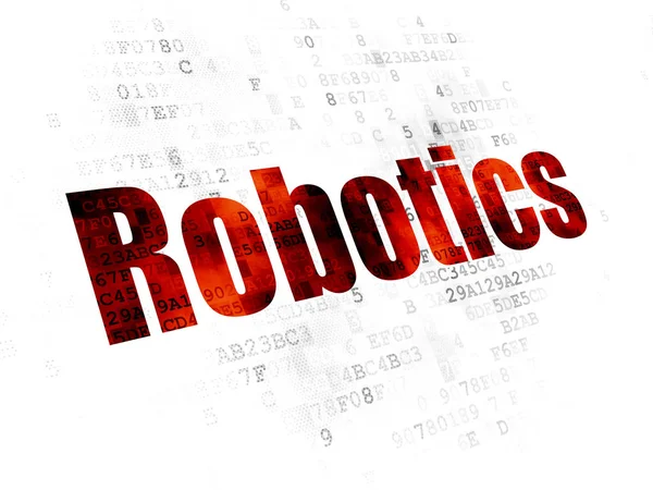 Wissenschaftskonzept: Robotik auf digitalem Hintergrund — Stockfoto