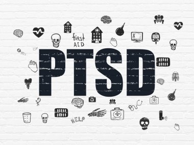 Sağlık kavramı: TSSB duvar arka plan üzerinde