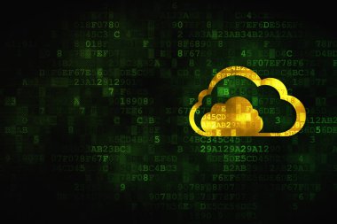 Bulut bilgi işlem kavramı: dijital arka plan bulut
