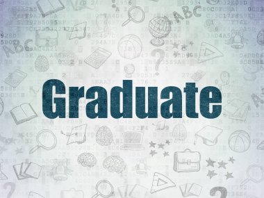 Kavram öğrenme: dijital veri kağıt arka plan üzerine yüksek lisans