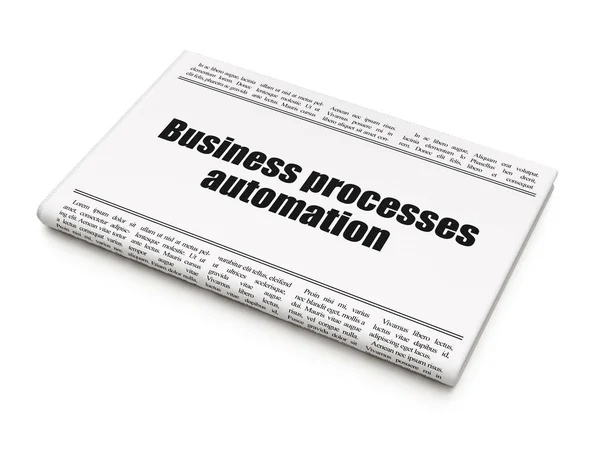 Concept de finance : titre du journal Business Processes Automation — Photo