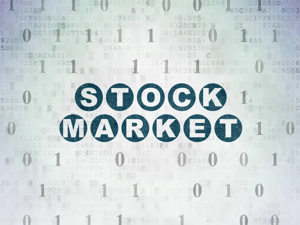 Business concept: Stock Market on Digital Data Paper background — Stock Photo, Image