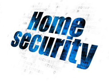 güvenlik kavramı: ev güvenlik dijital arka plan üzerinde