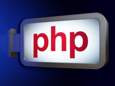 Veritabanı kavramı: billboard arka plan üzerinde Php