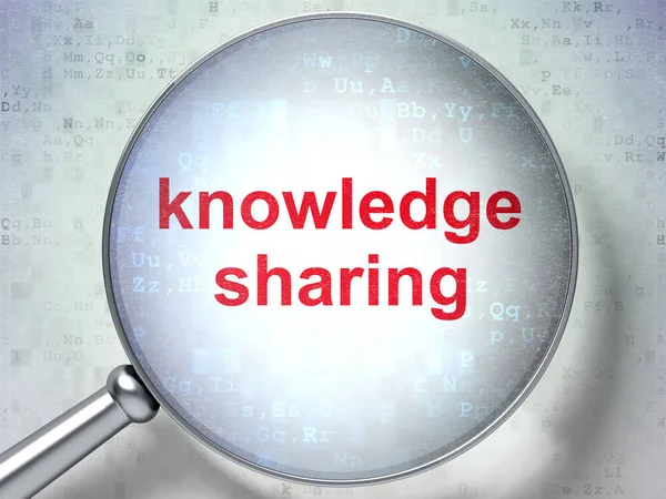 Studera begrepp: Knowledge Sharing med optiska glas — Stockfoto