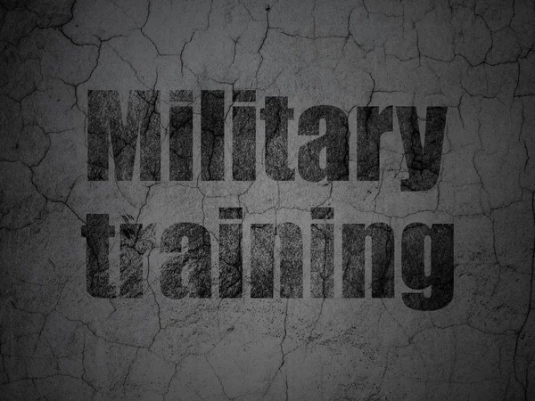 Uczenie się koncepcja: szkolenie wojskowe na tle ściany grunge — Zdjęcie stockowe