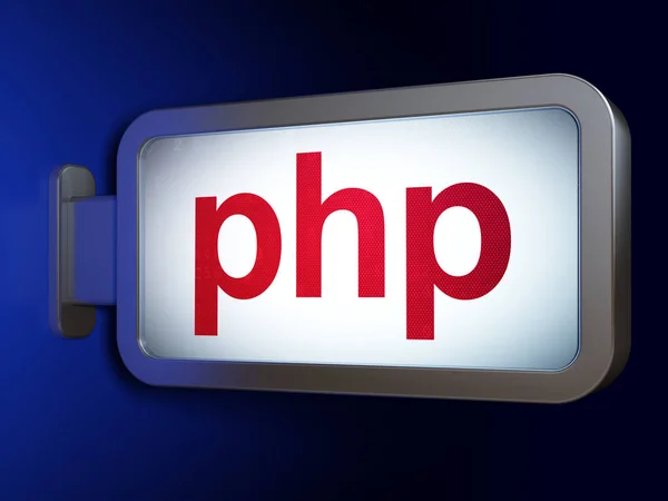 Concetto di database: Php su sfondo cartellone — Foto Stock