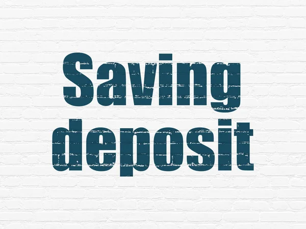 Money concept: Saving Deposit on wall background — Stock Photo, Image
