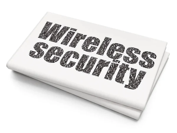 Protection concept: Wireless Security on Blank Newspaper background — Stock Photo, Image