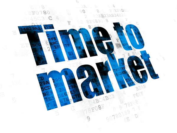Tidslinjen koncept: Time to Market på digital bakgrund — Stockfoto