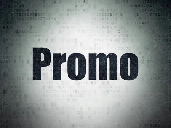 Reklam kavramı: Promo dijital veri kağıt arka plan üzerinde — Stok fotoğraf