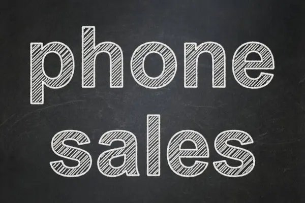 Marketing concept: Phone Sales on chalkboard background — Stock Photo, Image