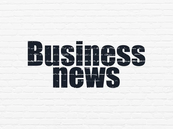 Concetto di notizie: Business News su sfondo muro — Foto Stock