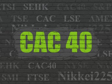 Borsa endeksler kavramı: Cac 40 duvar arka plan üzerinde