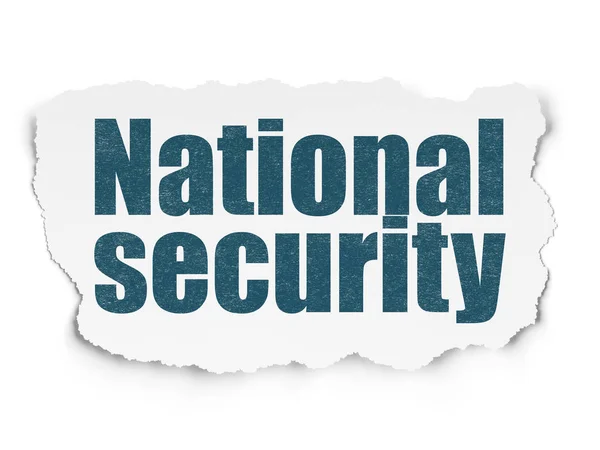 Security concept: National Security on Torn Paper background