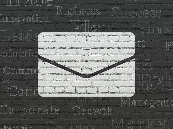Business concept: Email on wall background — Stock Photo, Image