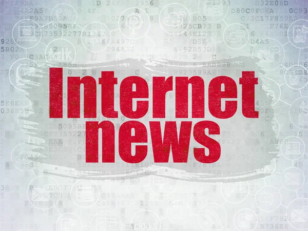 News concept: Internet News on Digital Data Paper background