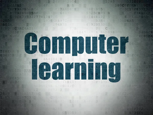 Studienkonzept: Computerlernen auf digitalem Datenpapier — Stockfoto