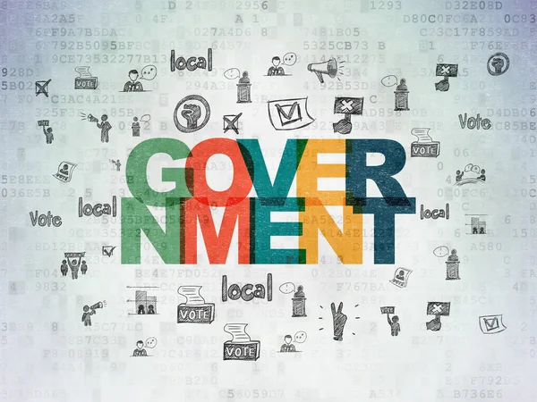 Politik-konceptet: regeringen på Digital Data papper bakgrund — Stockfoto