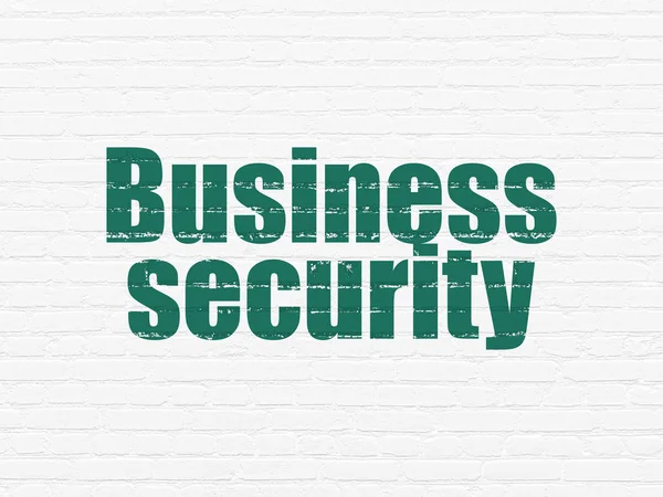 Concept de sécurité : Business Security sur fond mural — Photo