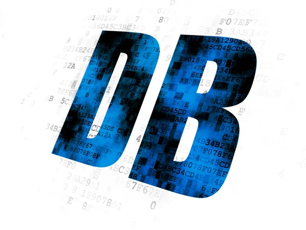 Concepto de índices bursátiles: DB sobre fondo digital — Foto de Stock