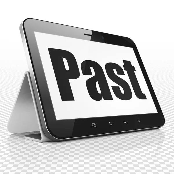 Timeline concept: Tablet Computer with Past on display — Stock Photo, Image