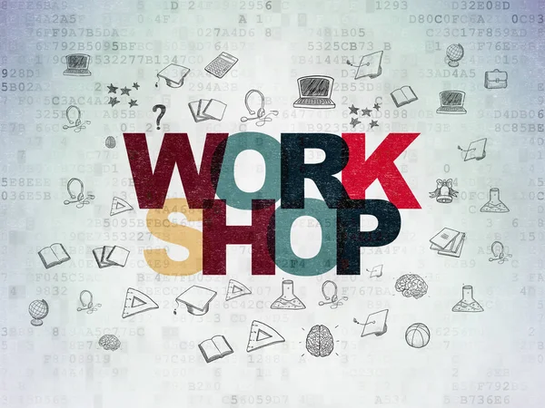 Concetto di apprendimento: Workshop sul background della Digital Data Paper — Foto Stock