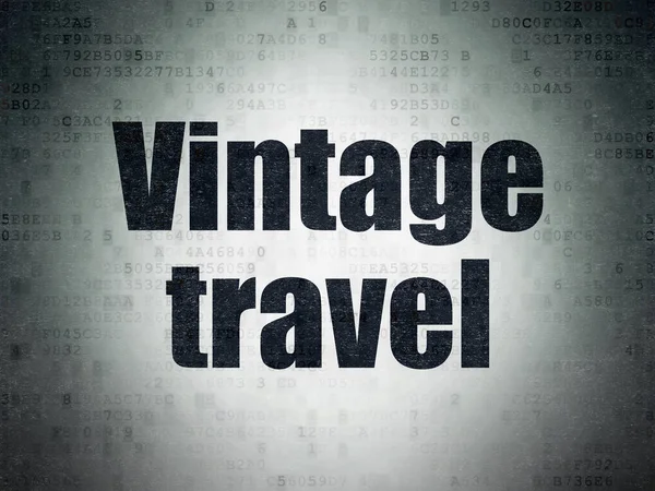 Nyaralás koncepció: Vintage utazási digitális adatok papír alapon — Stock Fotó