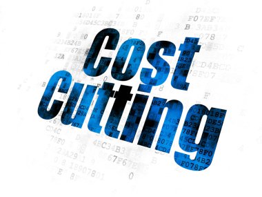 İş kavramı: dijital arka plan üzerinde kesme mal