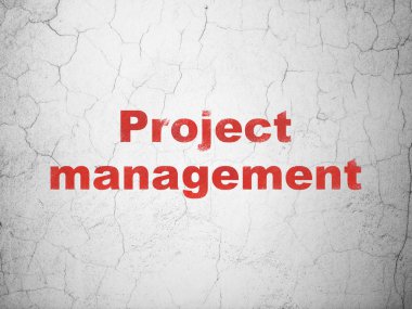Ekonomi kavramı: duvar arka plan üzerinde proje yönetimi