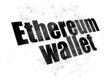 Cryptocurrency kavramı: dijital arka plan Ethereum cüzdan