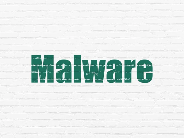 Privacy concept: Malware on wall background — Stock Photo, Image