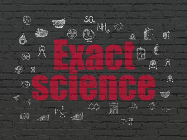 Science concept: Exact Science on wall background — Stock Photo, Image
