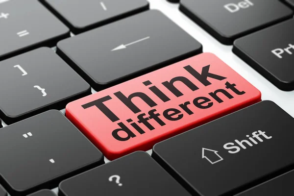 Learning concept: Think Different on computer keyboard background — Stock Photo, Image