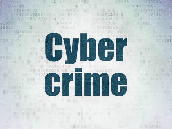 Концепция защиты: киберпреступность на фоне цифровых документов — стоковое фото