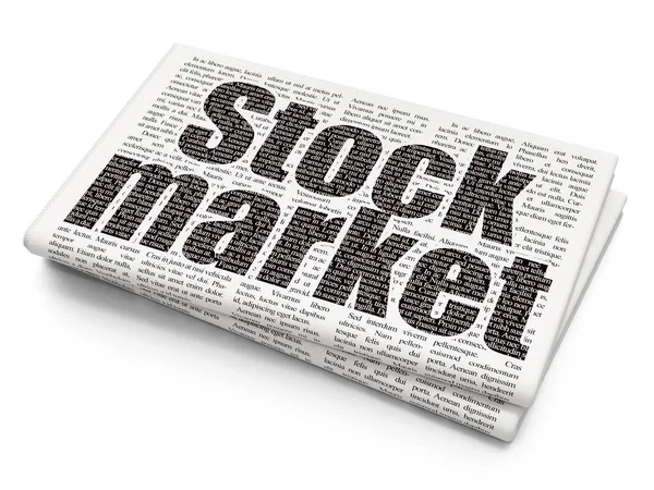 Conceito de negócio: Stock Market on Newspaper background — Fotografia de Stock