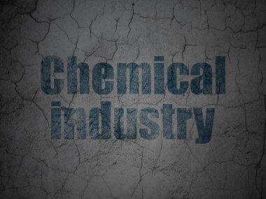 Manufacuring kavramı: grunge duvar arka planda kimya sanayî