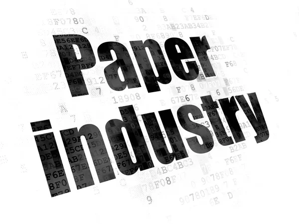 Concepto de fabricación: Industria del papel sobre fondo digital —  Fotos de Stock