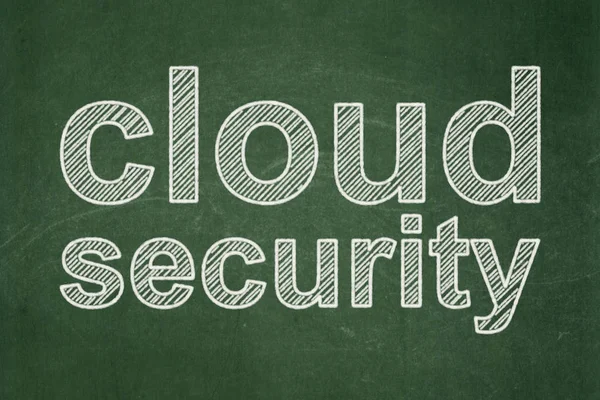 Bezpečnostní koncepce: Cloud Security na tabuli pozadí — Stock fotografie