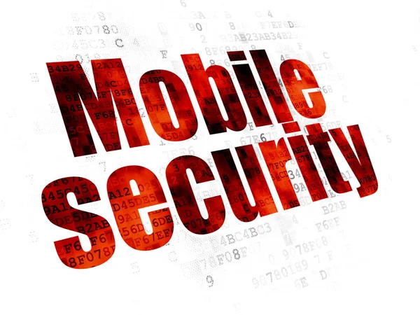 Protection concept: Mobile Security on Digital background — Stock Photo, Image