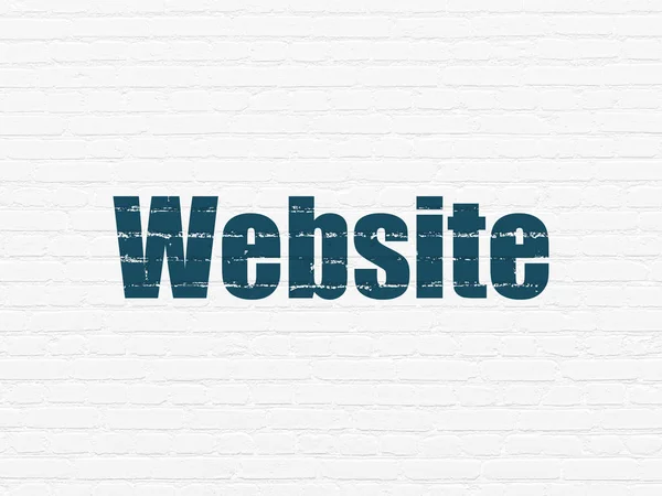Web design concept: Website over muurachtergrond — Stockfoto