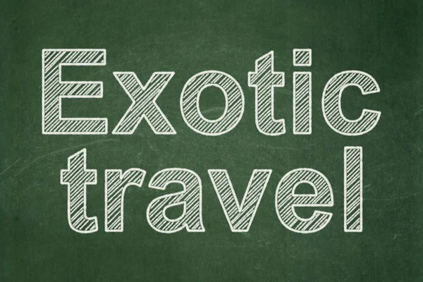 Travel concept: Exotic Travel on chalkboard background