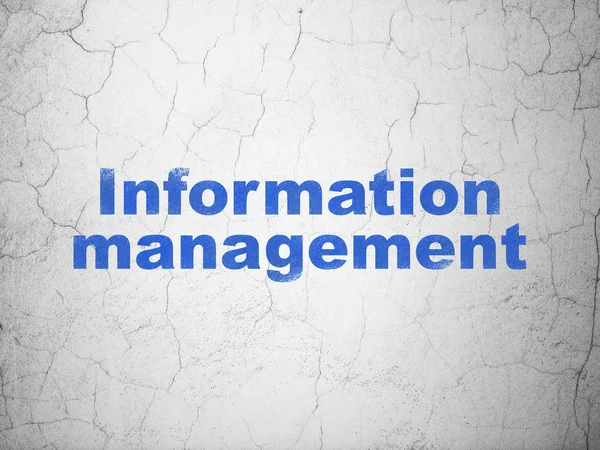 Data concept: Information Management on wall background — Stock Photo, Image