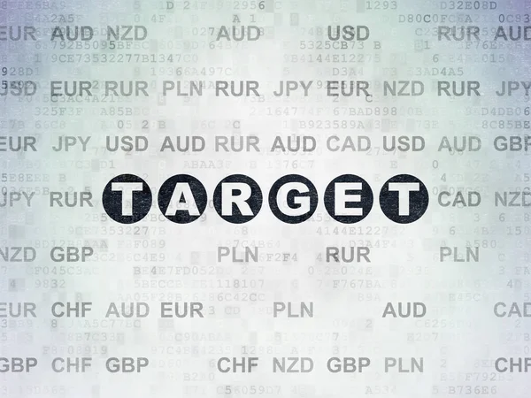 Affärsidé: Target på Digital Data papper bakgrund — Stockfoto