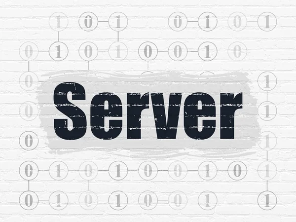 Web design concept: Server na tle ściany — Zdjęcie stockowe