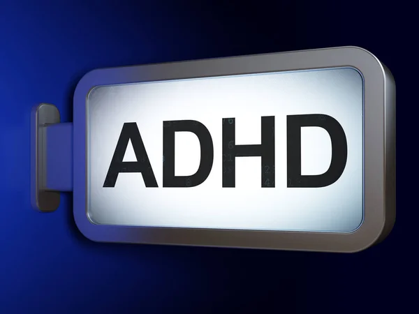 Concetto di salute: ADHD su sfondo cartellone — Foto Stock