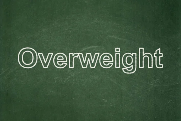 Healthcare concept: Overweight on chalkboard background — Stock Photo, Image