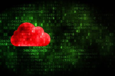 Ağ kavramı bulut: dijital arka plan bulut